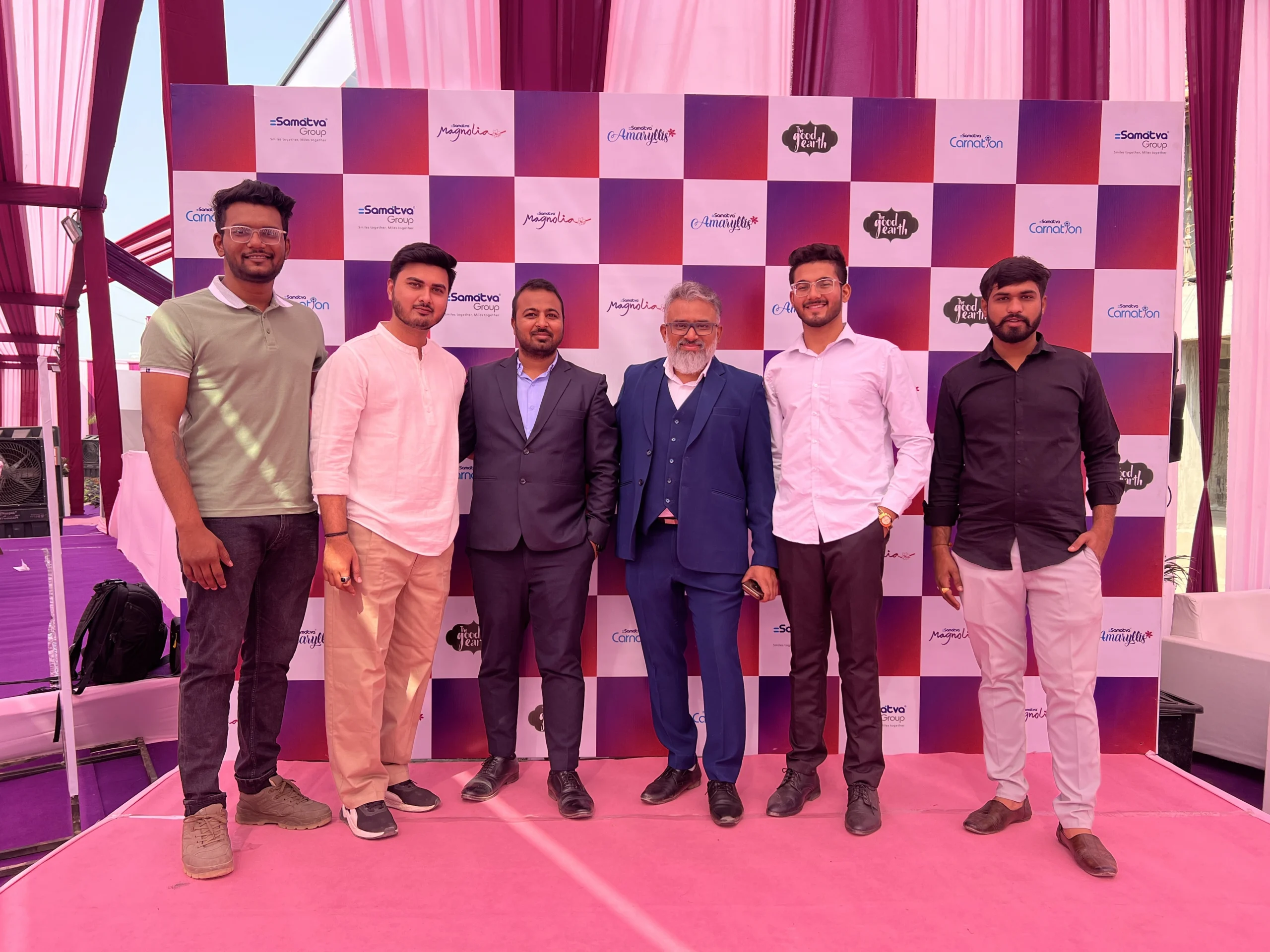 Infinite founders with award with people